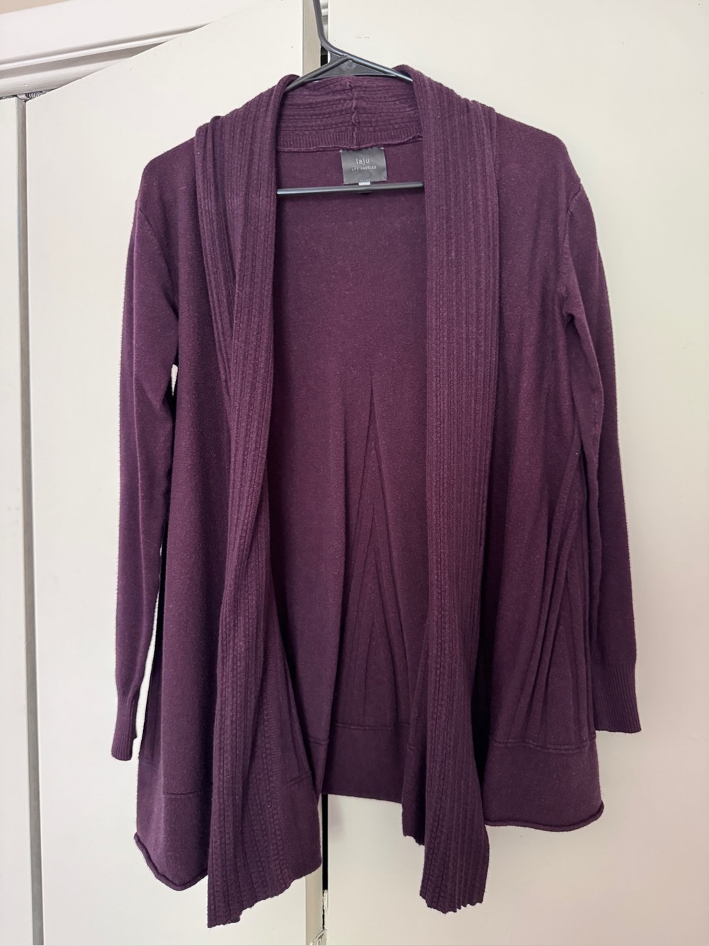 Lapis Open-Front Cardigan in Plum